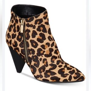 INC International Leopard Print Ankle  Statement Boot in size 10 M
